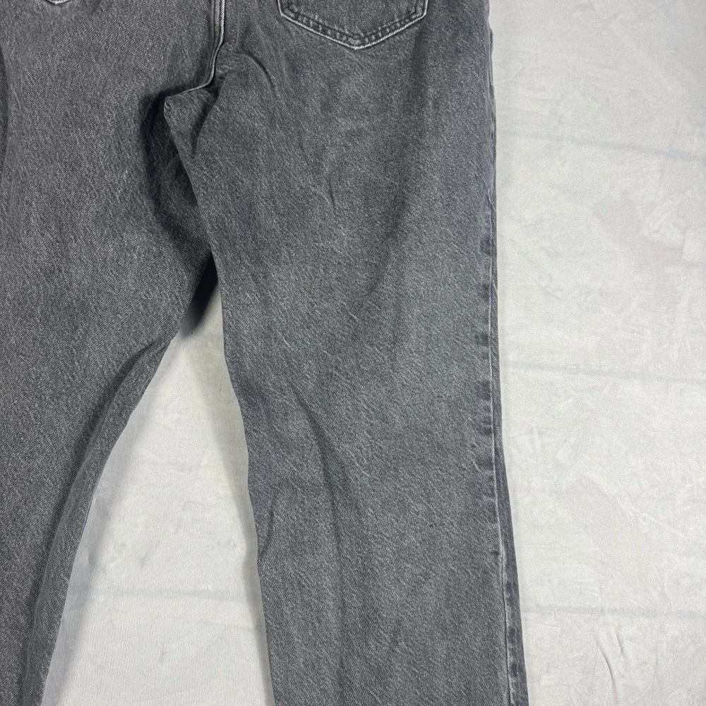 PacSun Womens Straight Jeans Dark Gray Denim Fray‎ Raw Hem High Rise Outdoor 28